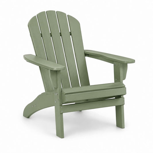 Poltrona da giardino Adirondack verde in HDPE a listelli 80 x 94 x 98 cm